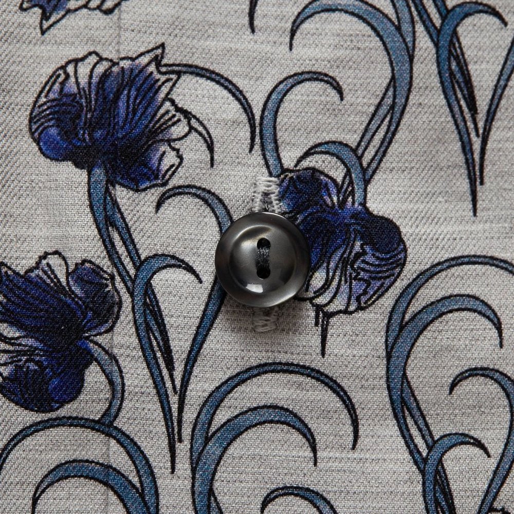 Eton Sweden luxury beautiful floral shirt 17.5/44, XL contemporary NWT$305 - Picture 2 of 8